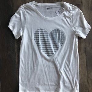 J Crew graphic heart tee